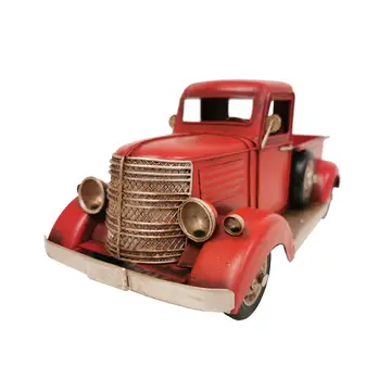 Red Vintage Pickup Truck Metal Model