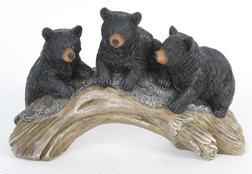 Tree bears on a log