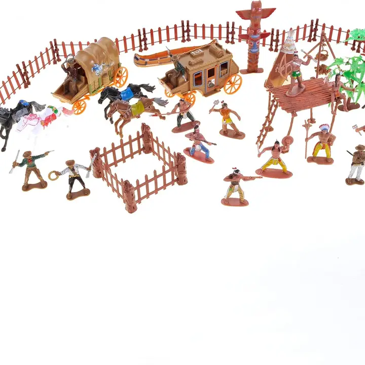 Cowboys & Indians Figures Play Set 55 Pieces