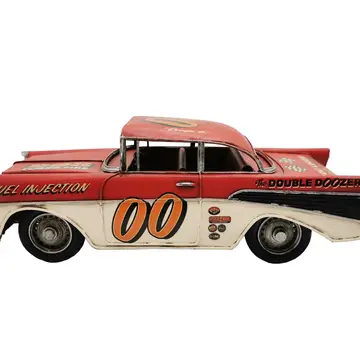 Red Classic Rally Car Metal Model