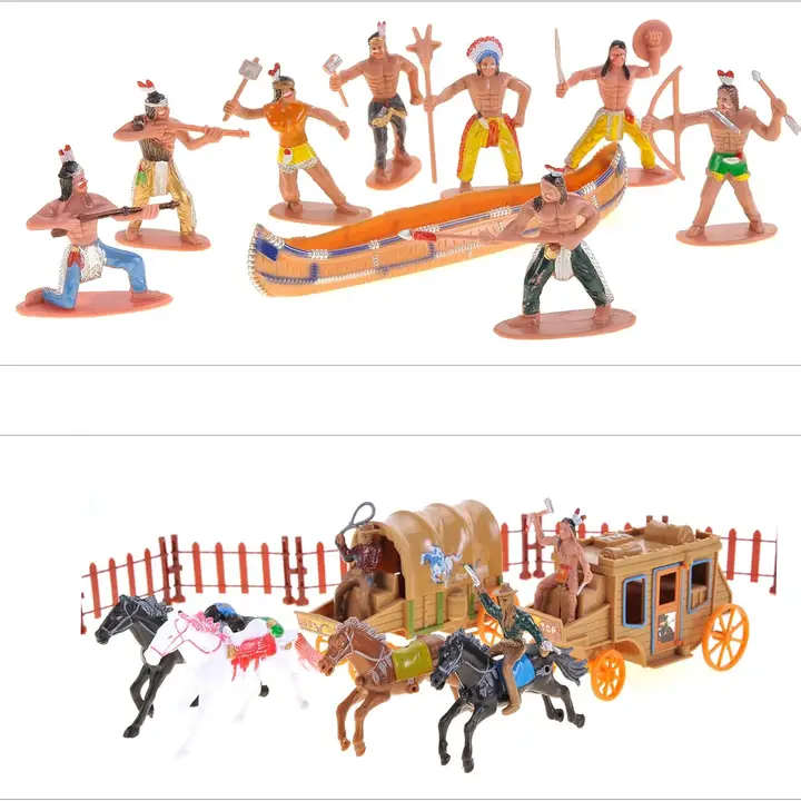 Cowboys & Indians Figures Play Set 55 Pieces