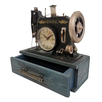 Sewing Machine Clock with Drawer