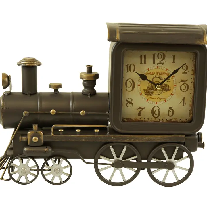 Vintage Train Table Clock