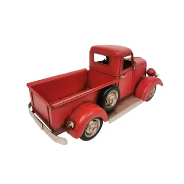 Red Vintage Pickup Truck Metal Model