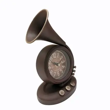 Vintage Trumpet Table Clock