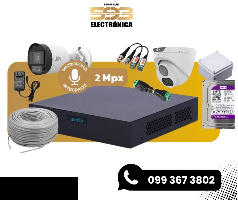 KIT 3 INCLUYE: 4 CAMARAS