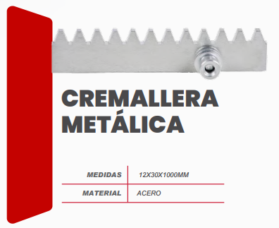 CREMALLERA METÁLICA