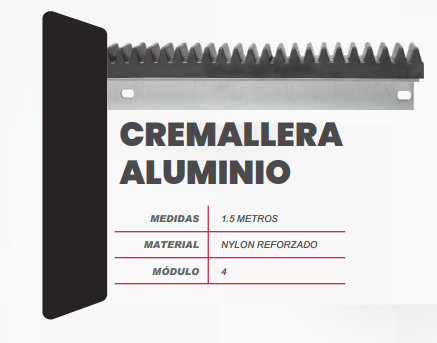 Cremallera de aluminio