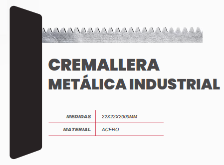 CREMALLERA METÁLICA INDUSTRIAL