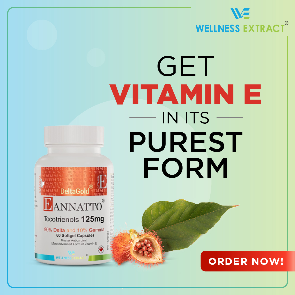 Eannatto® DeltaGold™ Tocotrienols Vitamin E Supplement - 300mg