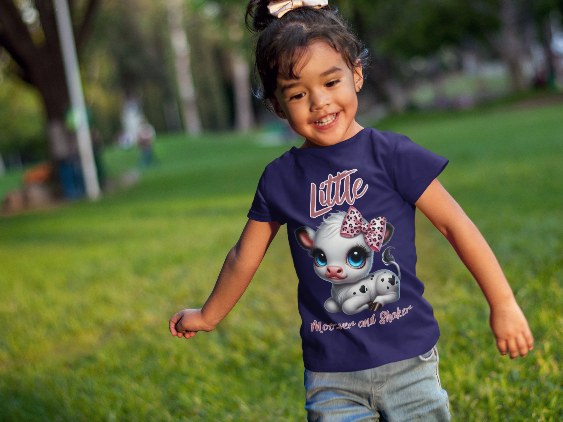 Pink 'Little Moo Cow' Little Moo-ver and Shaker T-Shirt