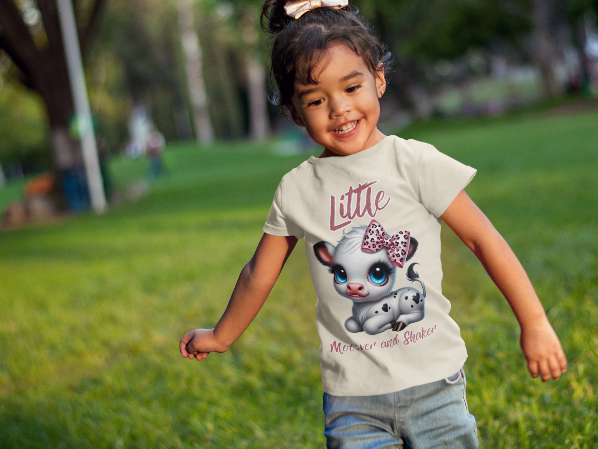 Pink 'Little Moo Cow' Little Moo-ver and Shaker T-Shirt