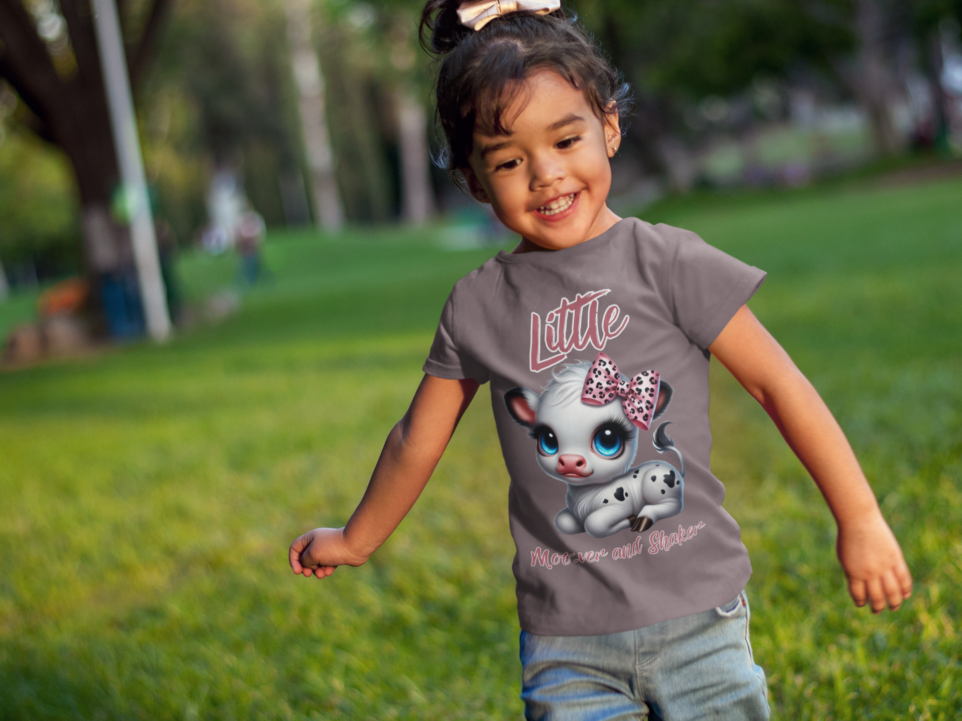 Pink 'Little Moo Cow' Little Moo-ver and Shaker T-Shirt