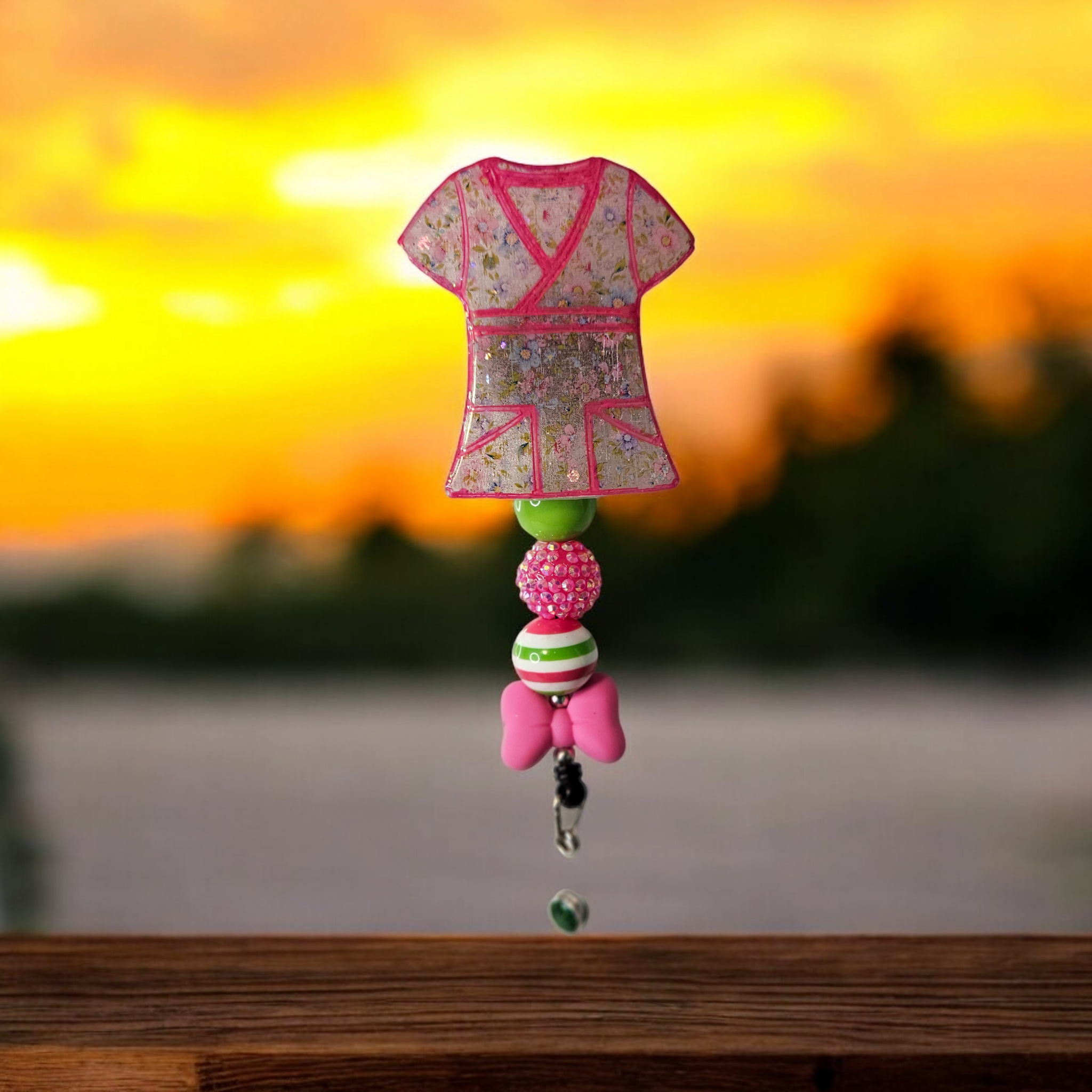 Nurse Smock Badge with Bubble Gum Beads