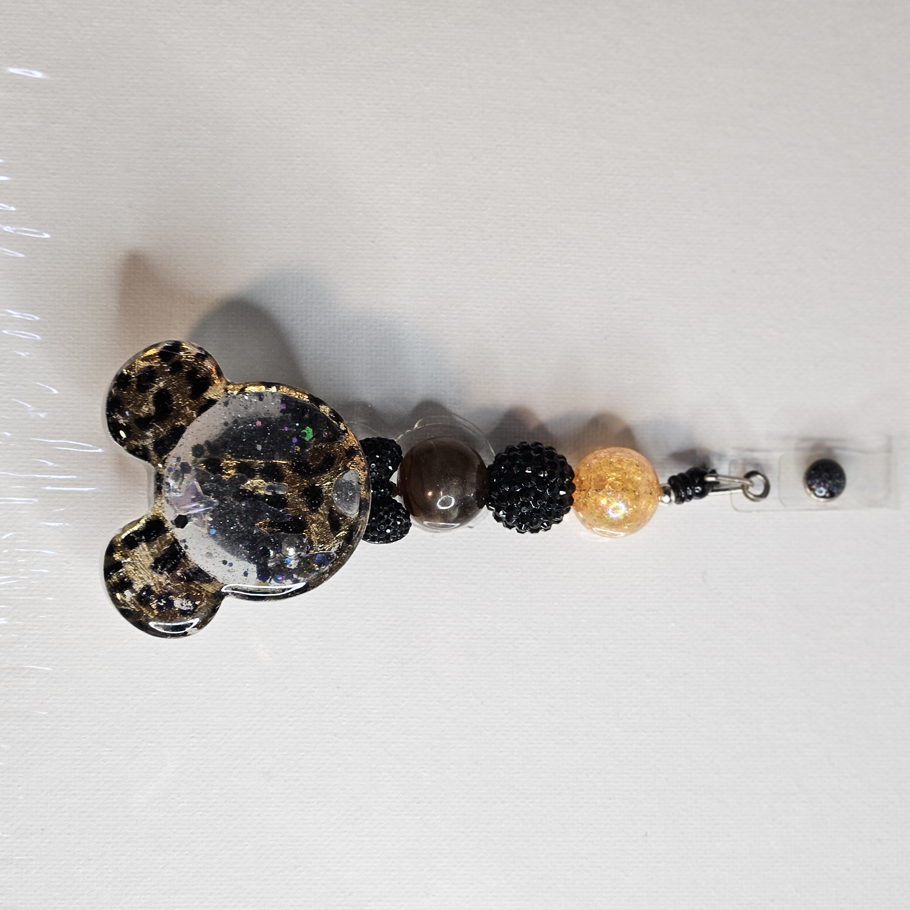 Mickey Mouse Blue Beaded  Shaker Badge