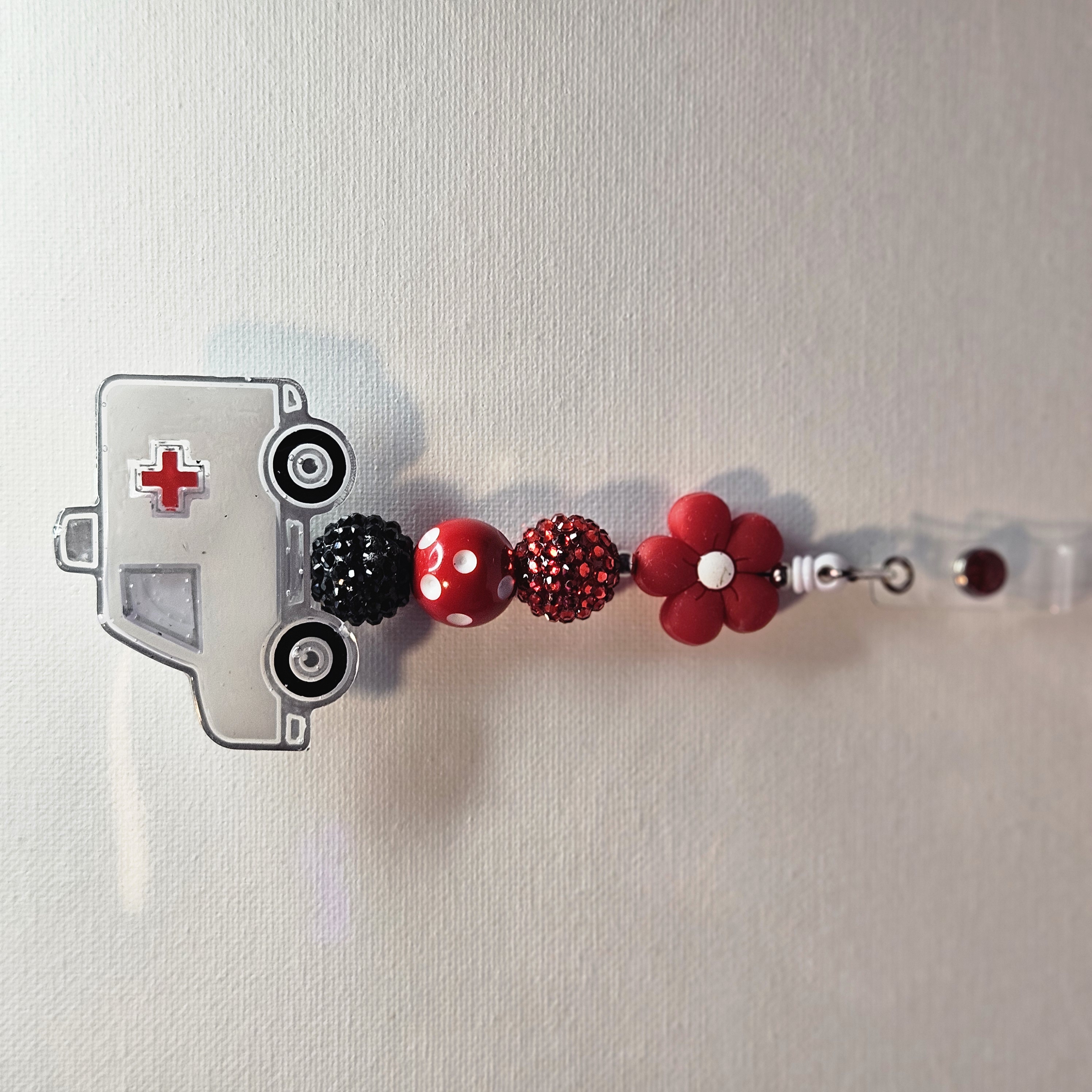 Ambulance Themed Beaded badge