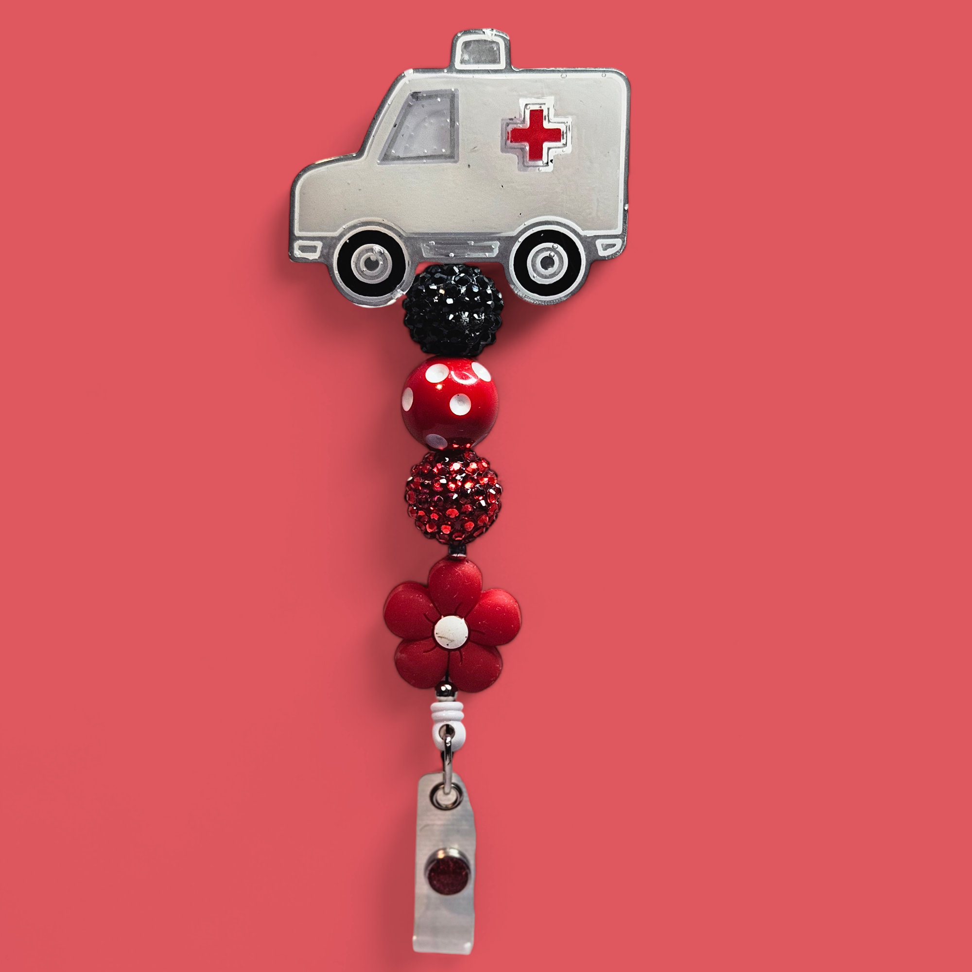 Ambulance Themed Beaded badge