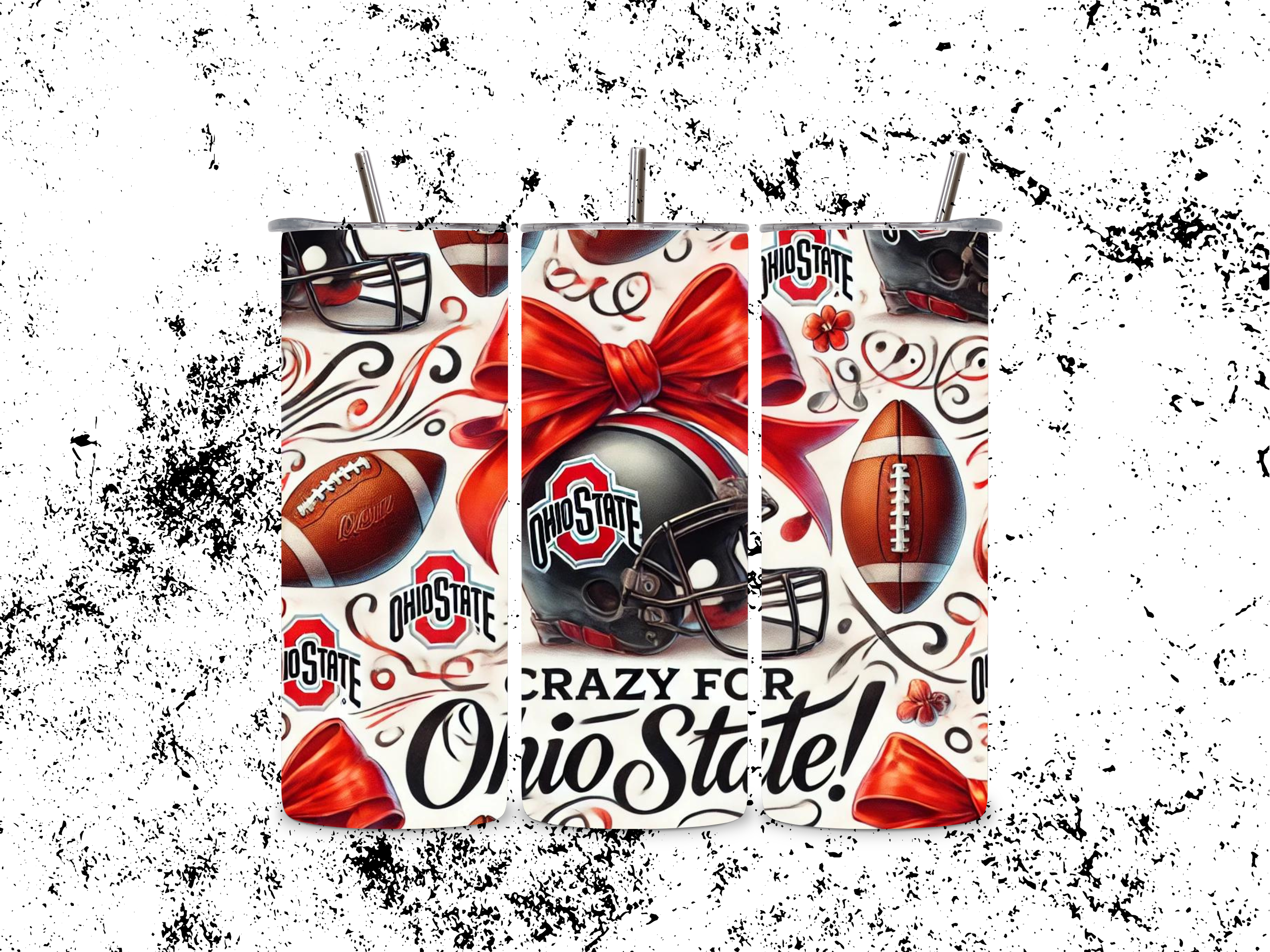 Ohio State Coquette Themed Tumbler