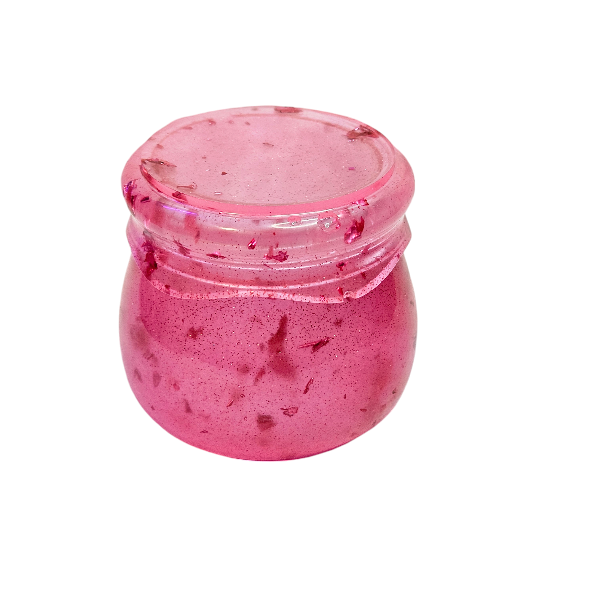 Pink Decorative Acrylic Hand Made Jar with Tray