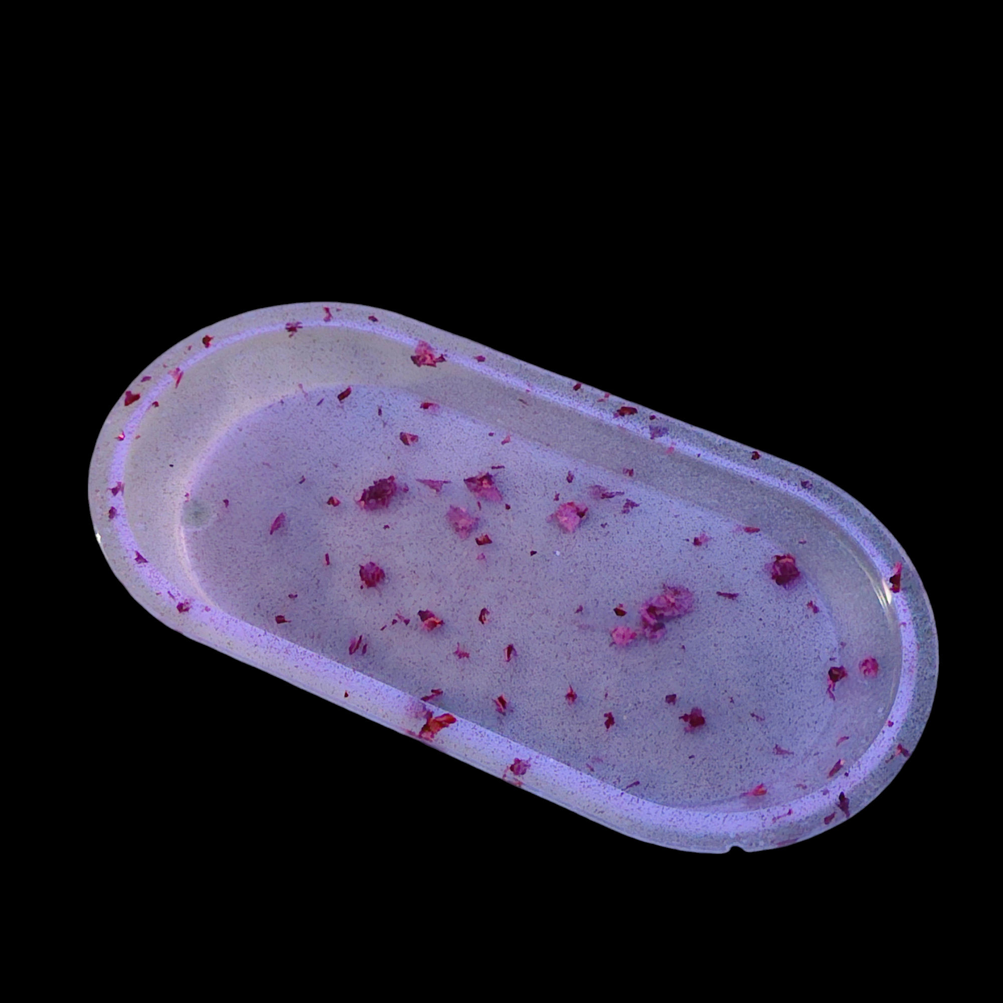 Pink Decorative Acrylic Hand Made Jar with Tray