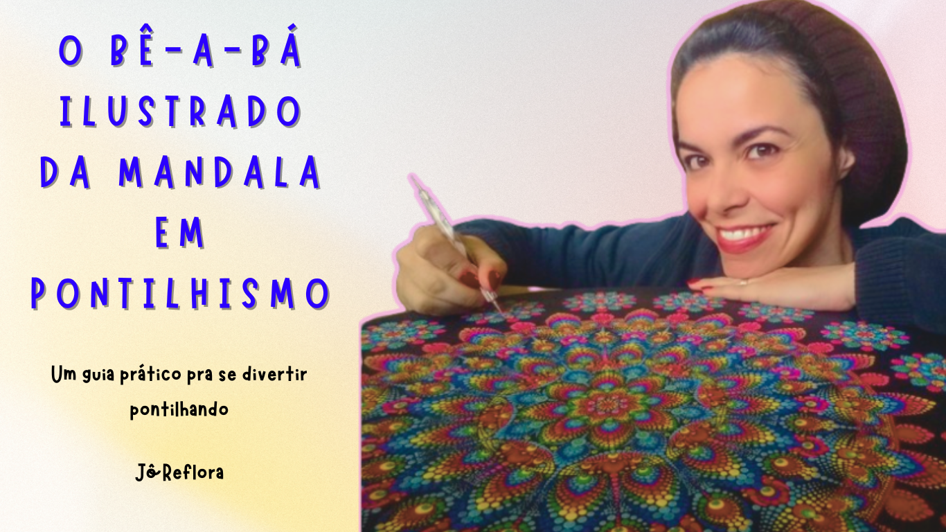 O bê-a-bá ilustrado da mandala em pontilhismo