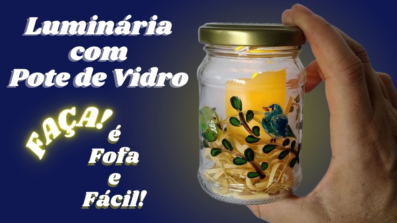 Molde Grátis de Passarinhos para Artesanato - Desenho para Luminária em Pote de Vidro + Vídeo Tutorial!