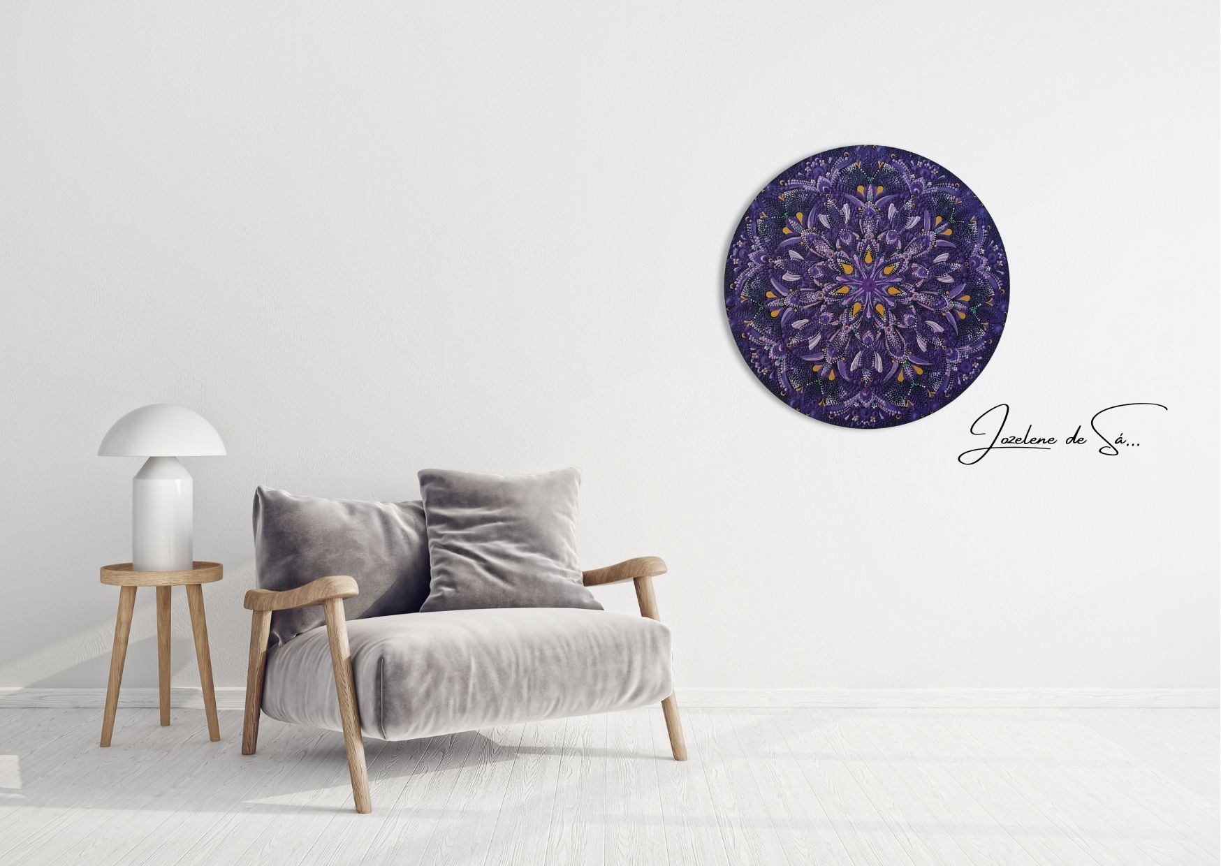 Mandala em Pontilhismo - Elevação e Prosperidade | 34,5cm | Pintura Acrílica Única