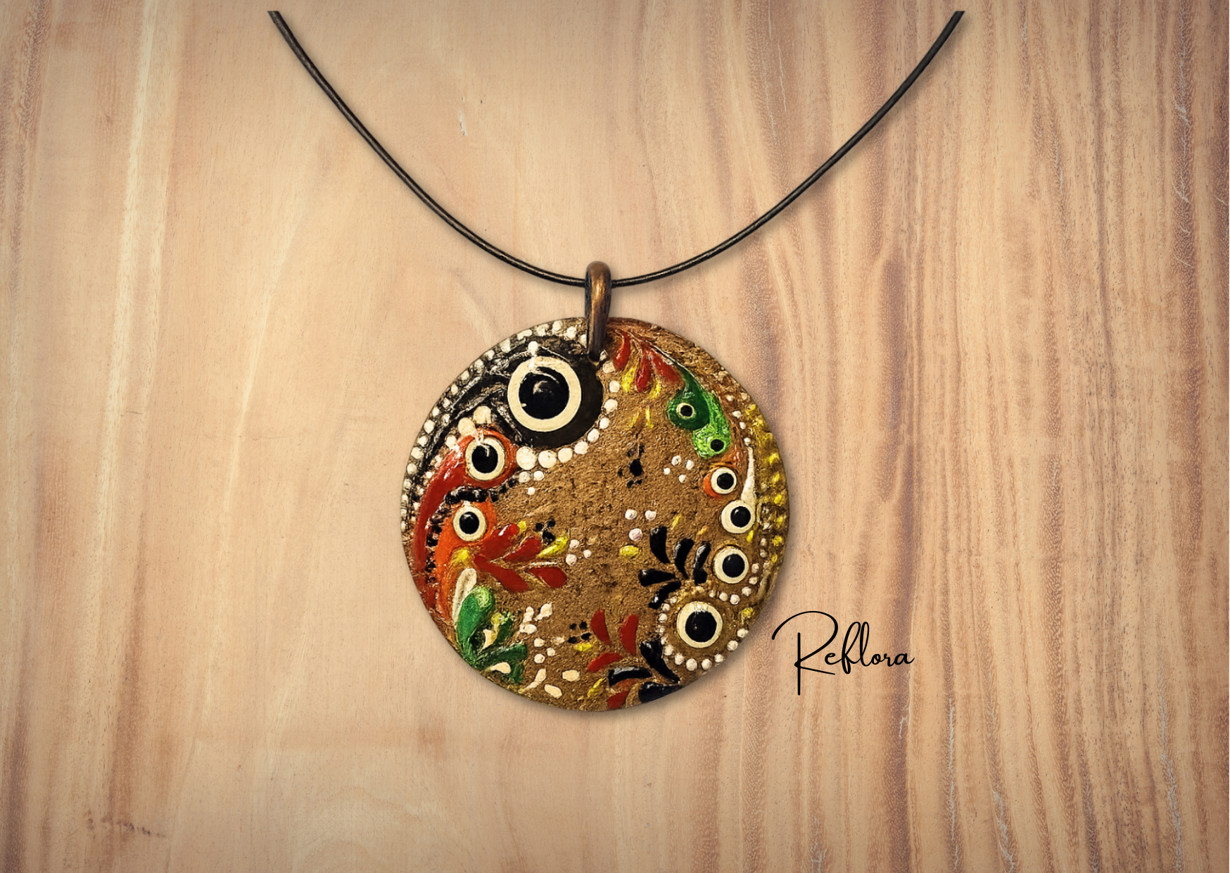 Colar Boho Artesanal em MDF com Filtro de Café✨