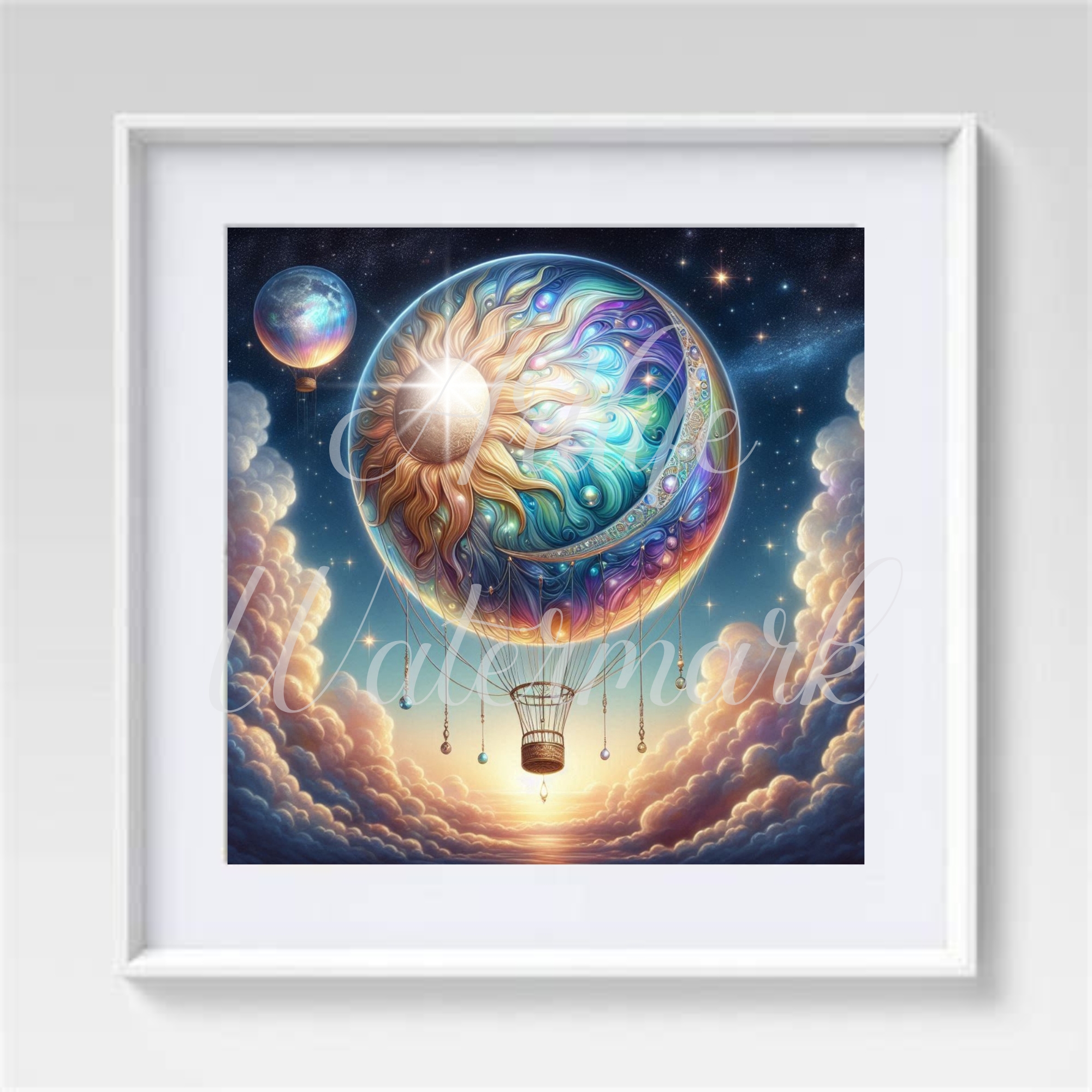 Celestial Balloon - 45 - Wall Art- Printable / Digital Download 20 x 20