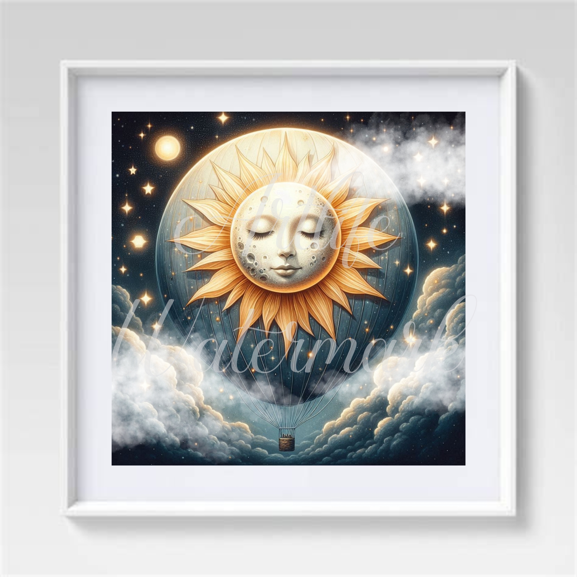 Celestial Balloon - 41 - Wall Art- Printable / Digital Download 20 x 20