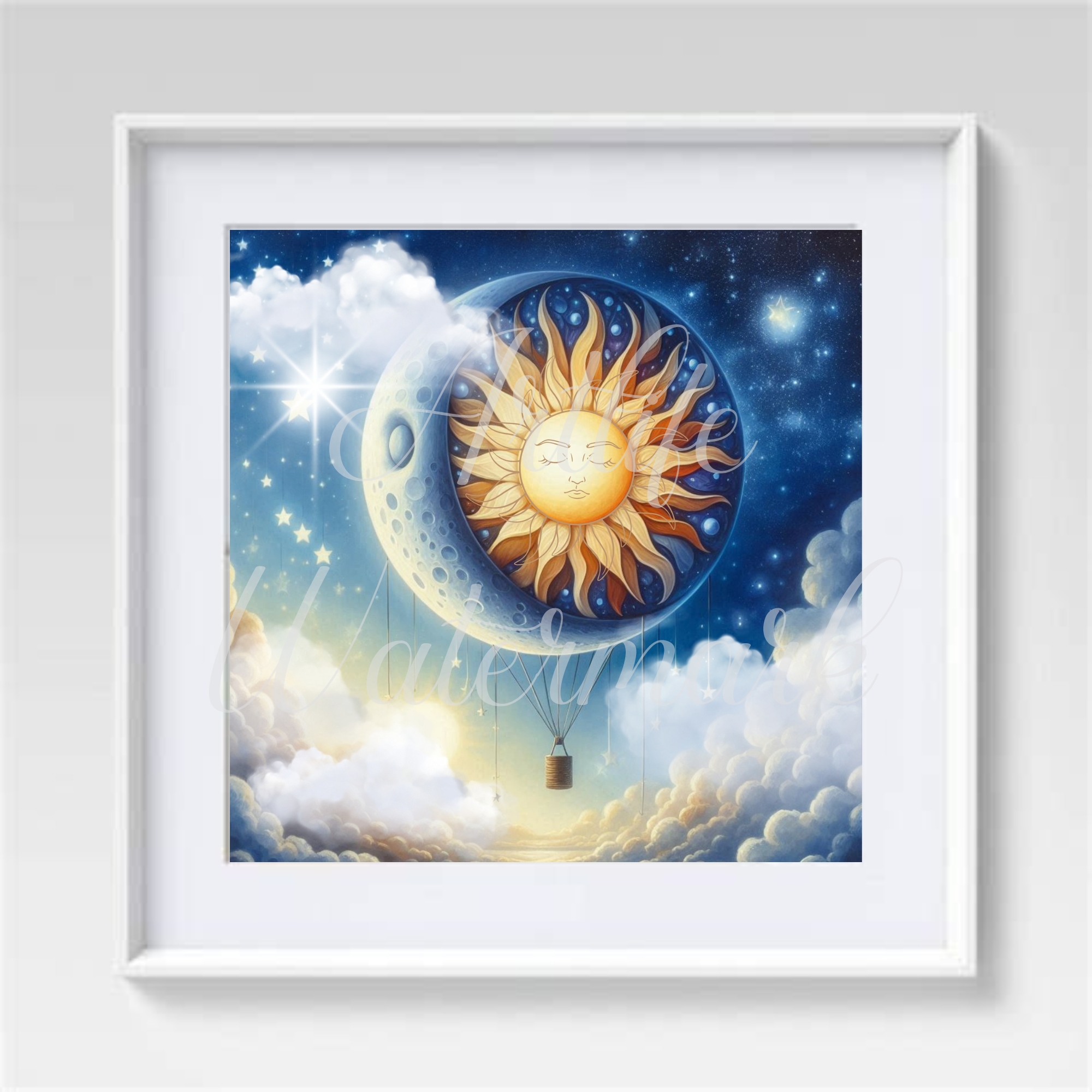 Celestial Balloon - 40 - Wall Art- Printable / Digital Download 20 x 20