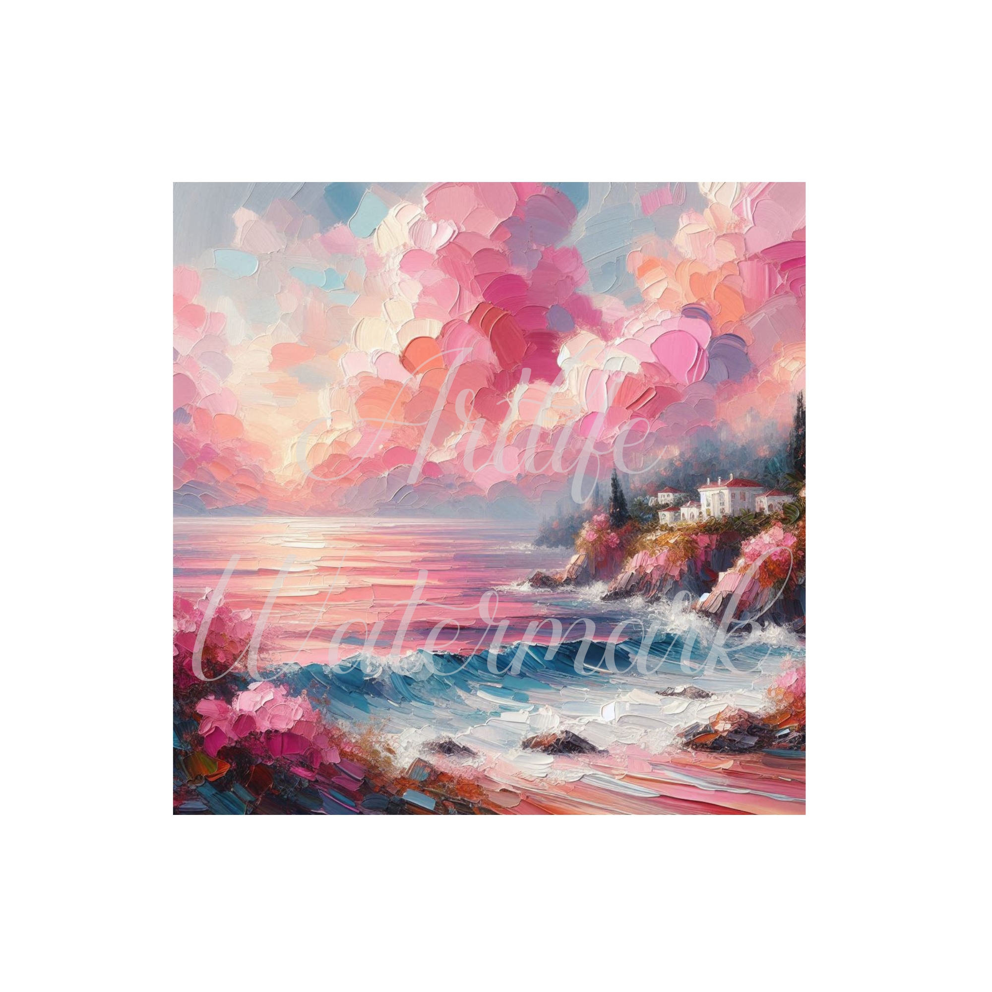 Moody Seascape 04 - Printable Wall Art -12 x12 (Frameless)