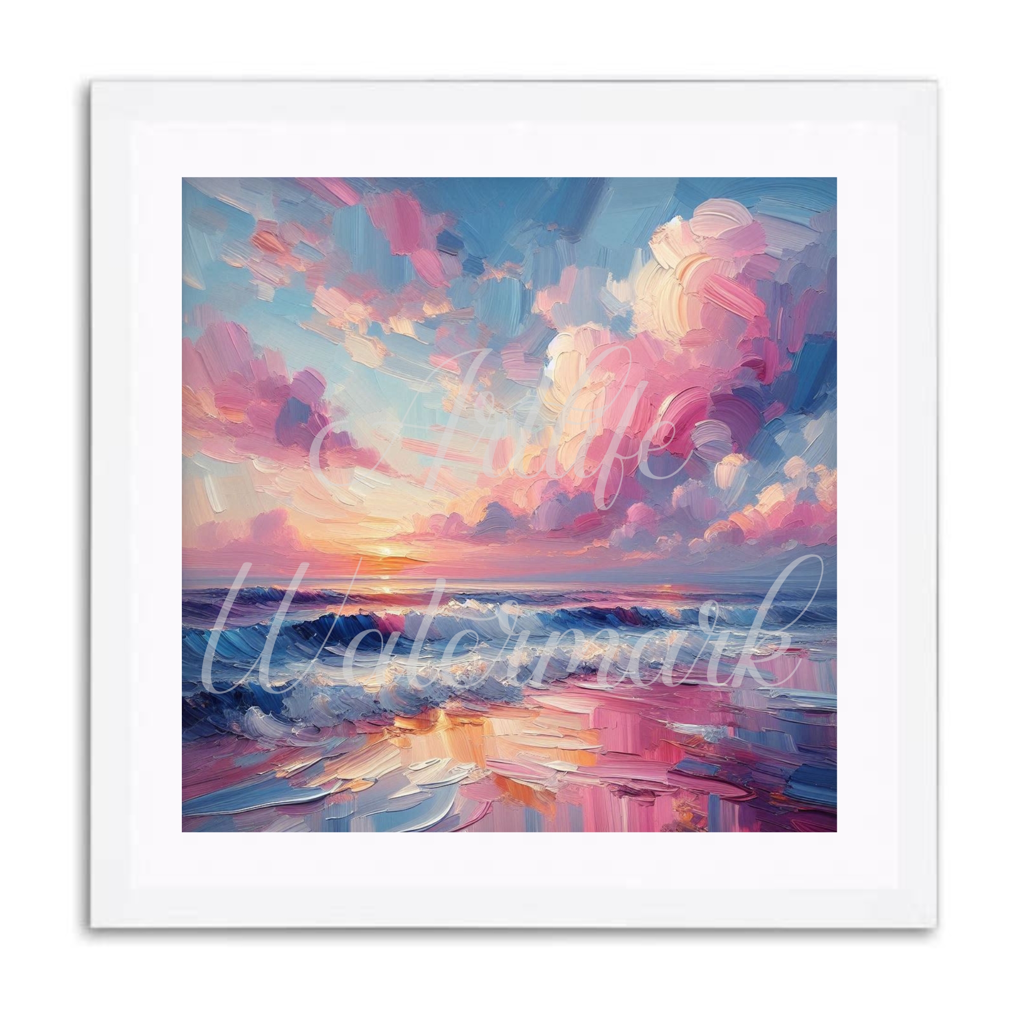 Moody Seascape 05 - Printable Wall Art -12 x12 (Frameless)