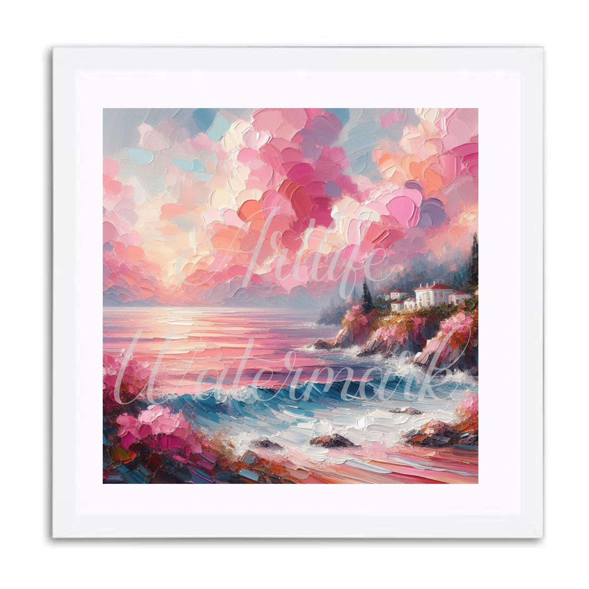 Moody Seascape 04 - Printable Wall Art -12 x12 (Frameless)