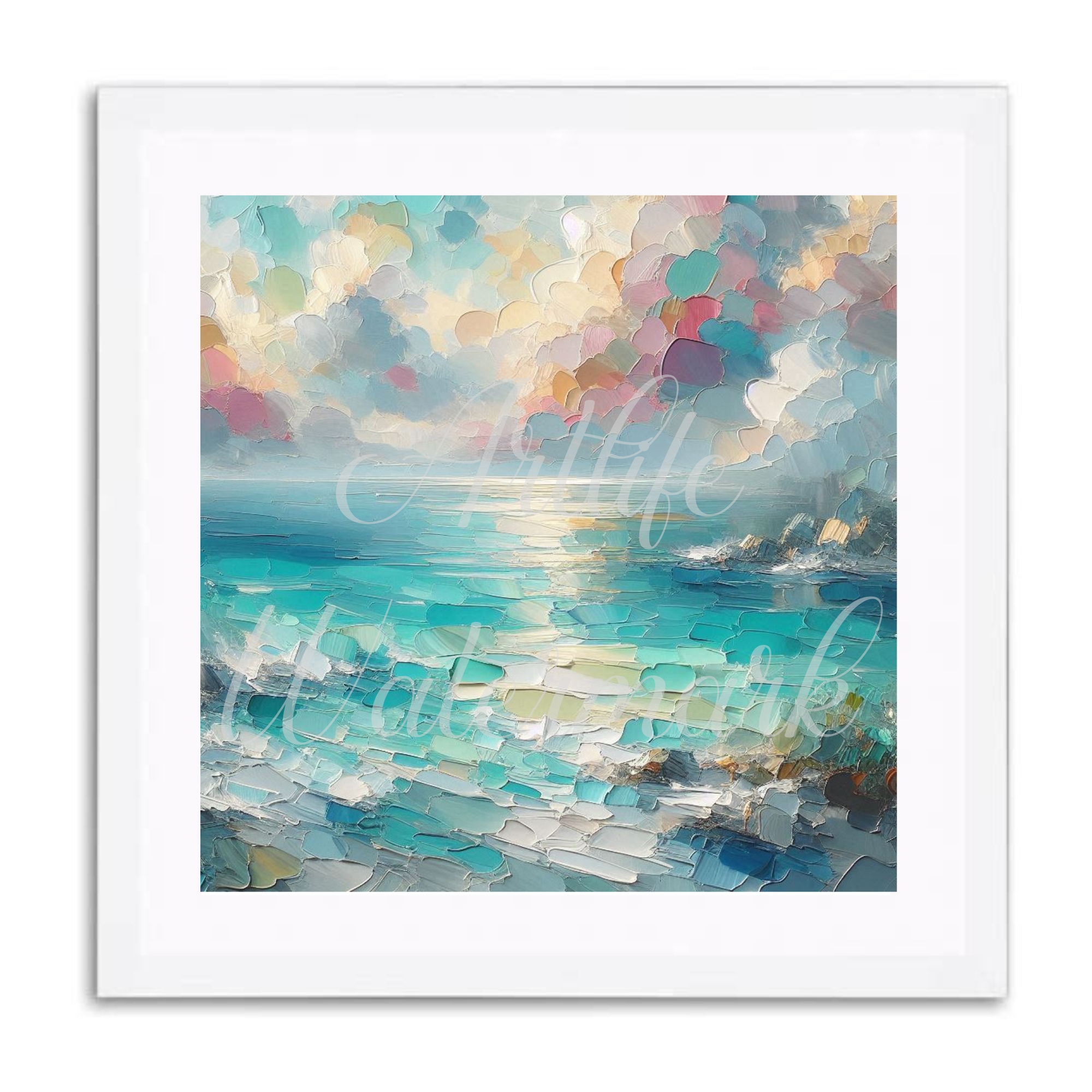 Moody Seascape 02 - Printable Wall Art -12 x12 (Frameless)