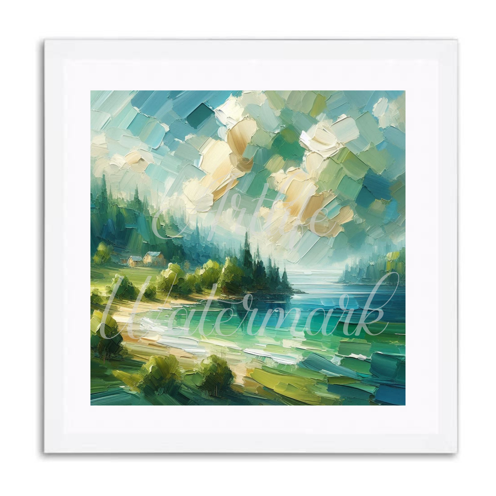Moody Seascape 01 - Printable Wall Art -12 x12 (Frameless)