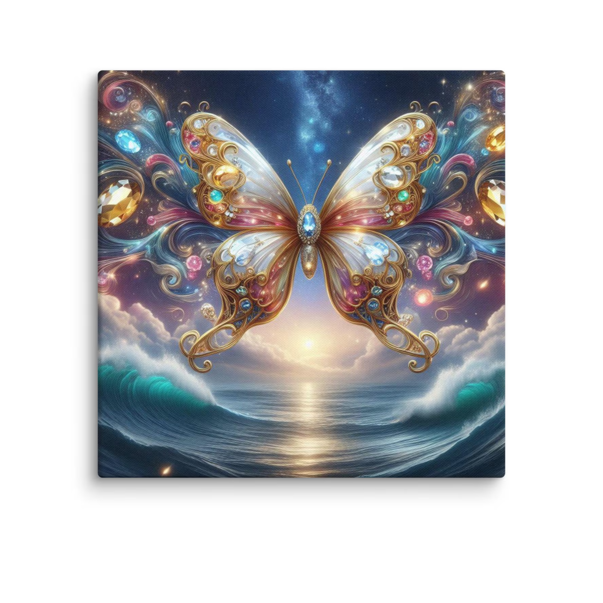 Butterfly on Canvas -015 - 14 x 14 in.