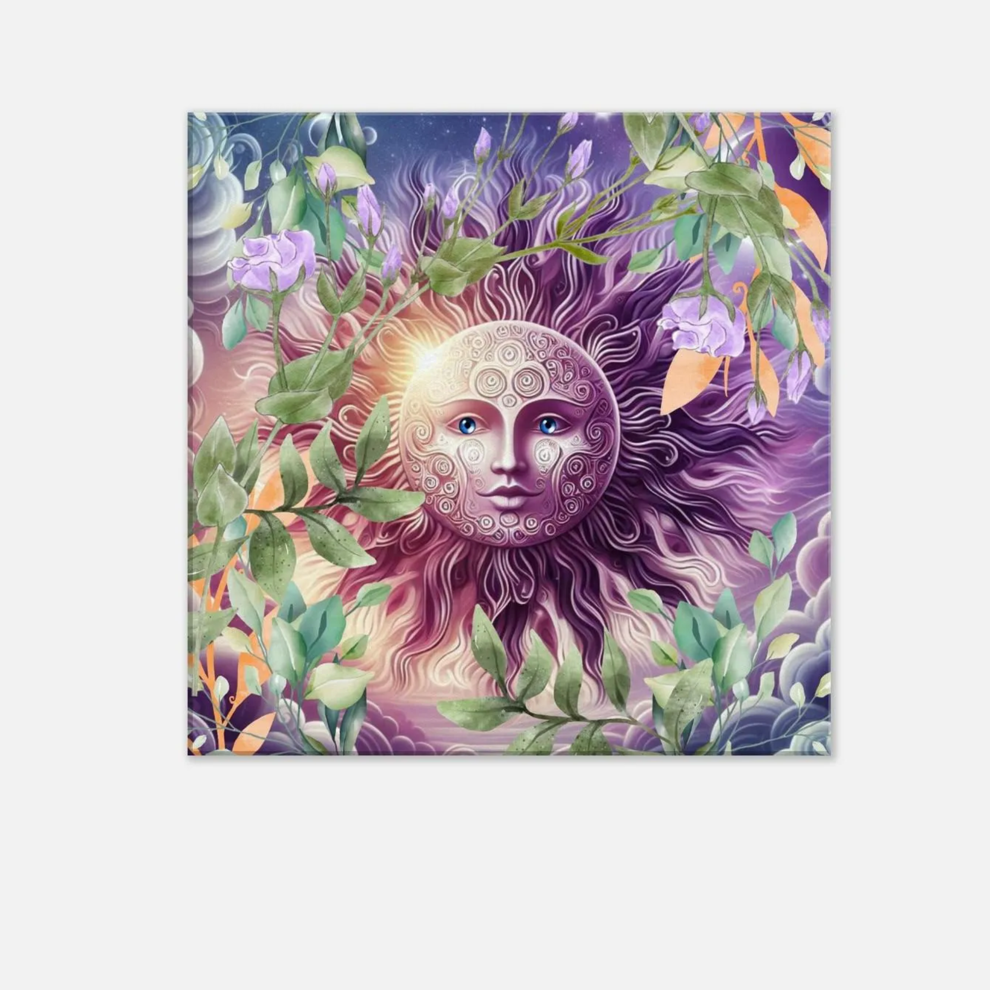 Sun Design on Canvas -01 - 12 x 12 in.