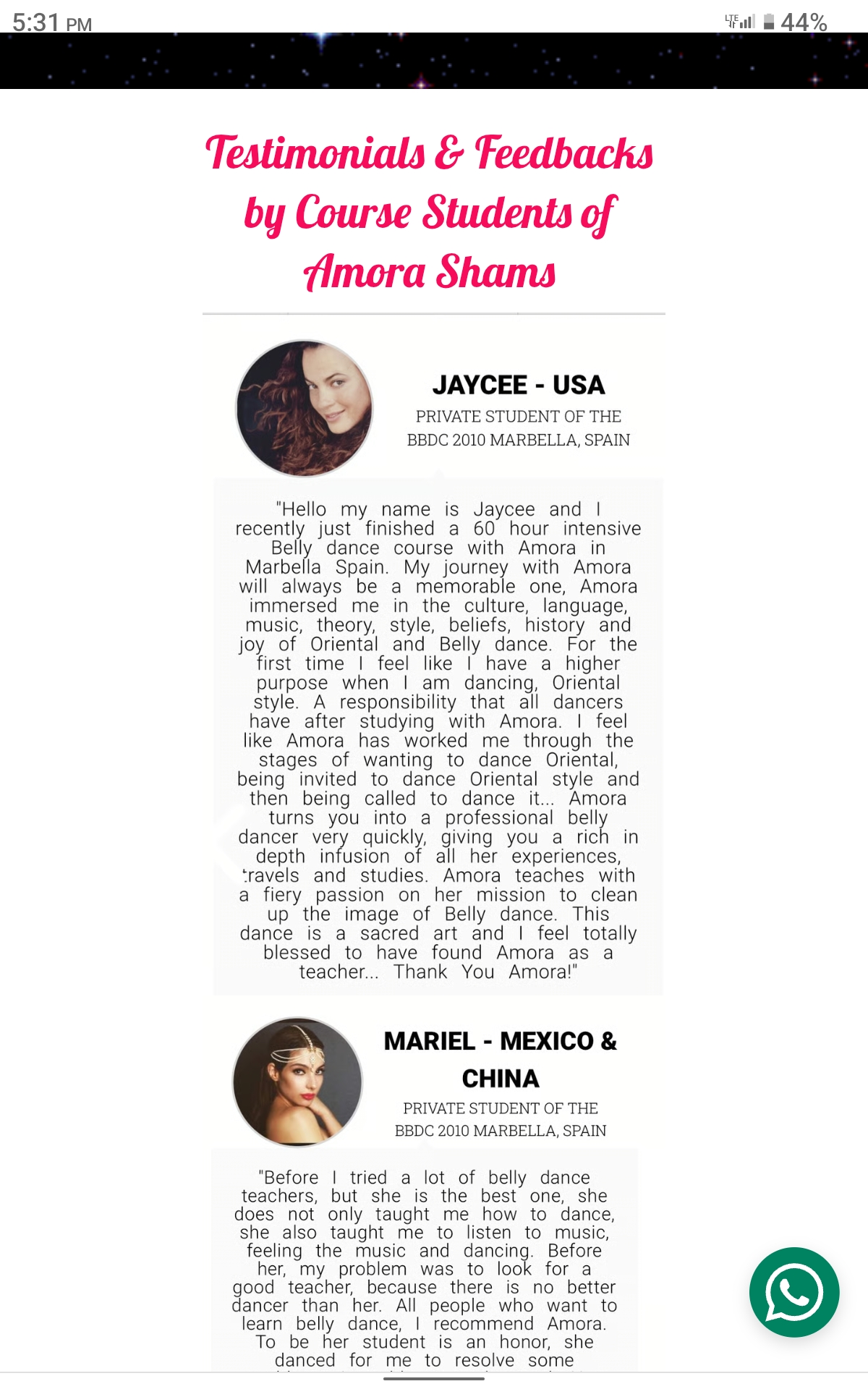 Private 7 weeks Professional Level - Become a BellyDancer Course