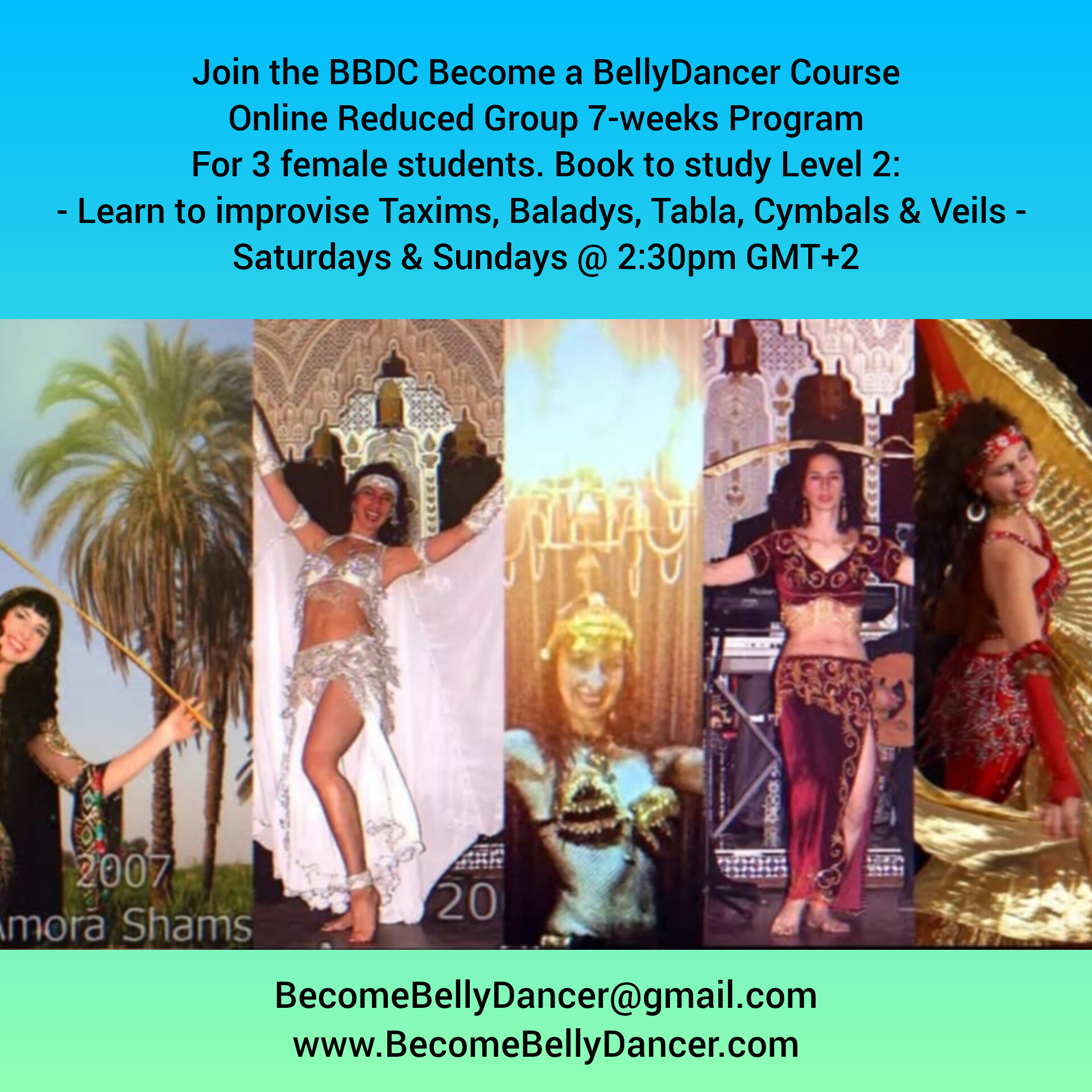 7-week Group Program Level 2 of the BBDC Become a BellyDancer Course