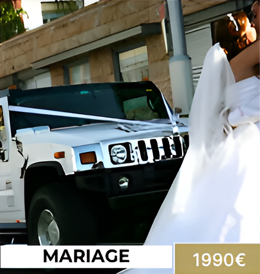 MARIAGE EN HUMMER LIMOUSINE XXL (1h)