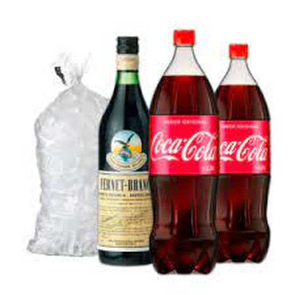 Fernet de 1Litro+2 Cocas de 2,25 ltrs+Bolsa de Hielo