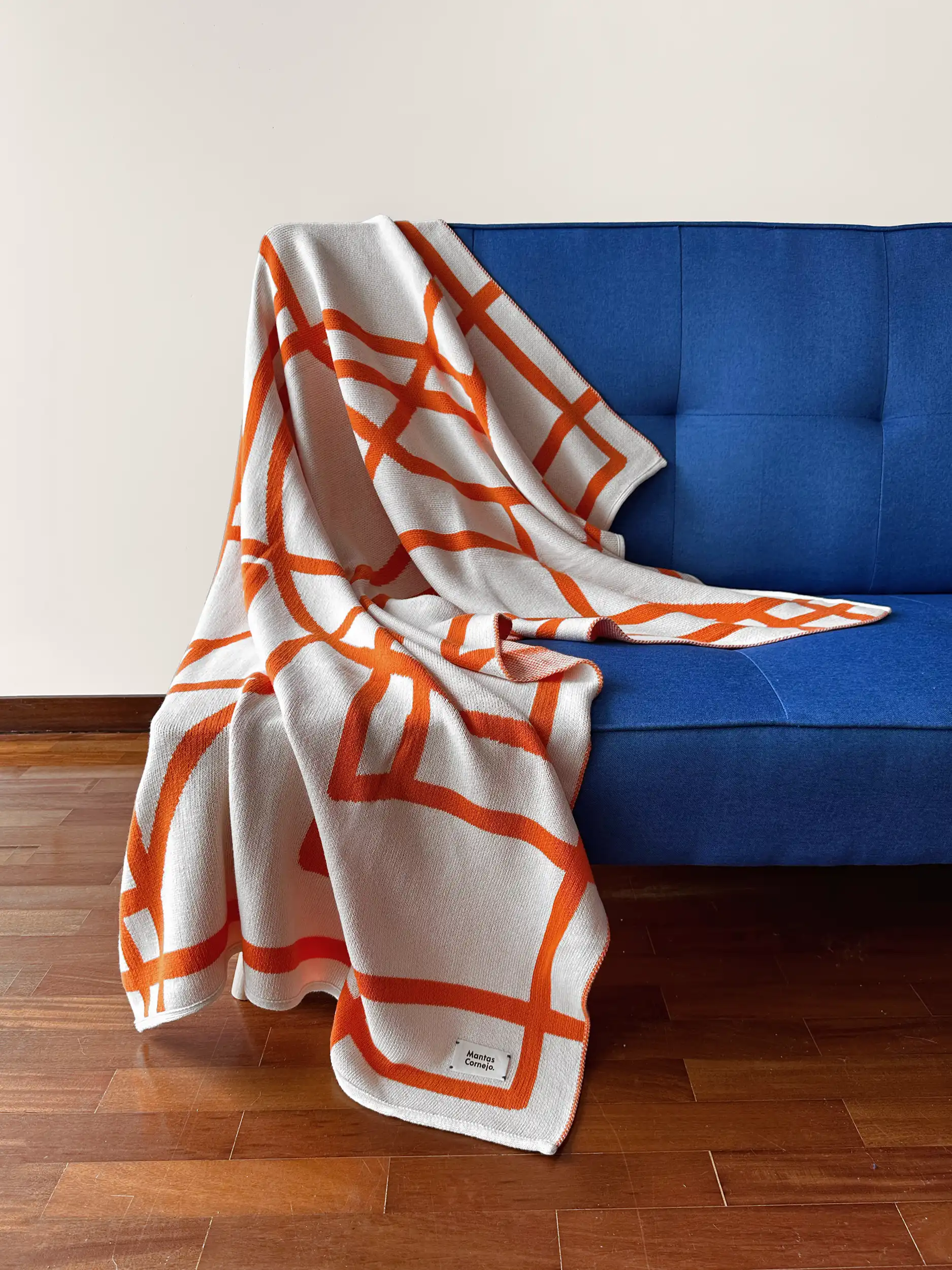 BRUTALISM THROW BLANKET ORANGE