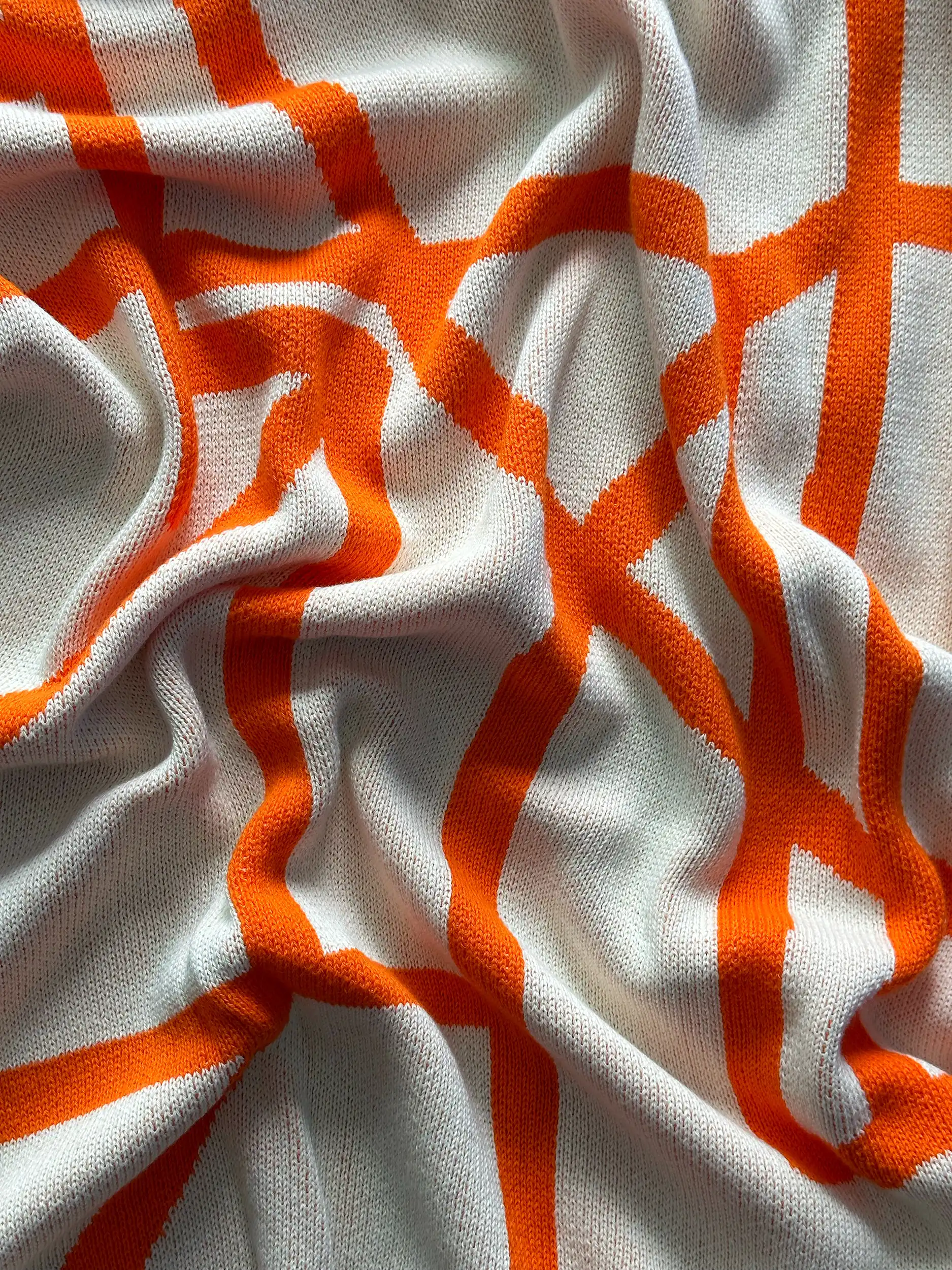 BRUTALISM THROW BLANKET ORANGE