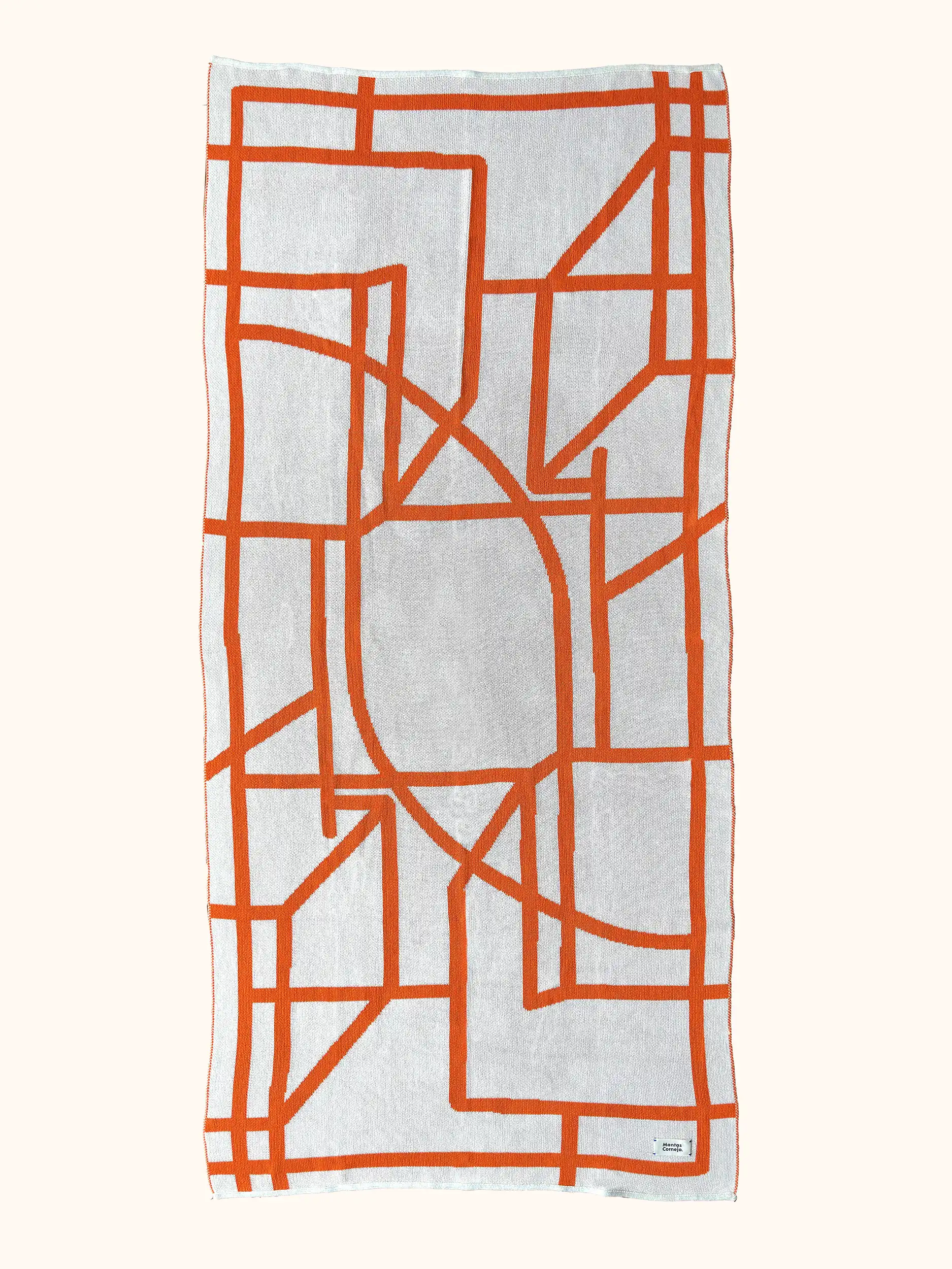 BRUTALISM THROW BLANKET ORANGE