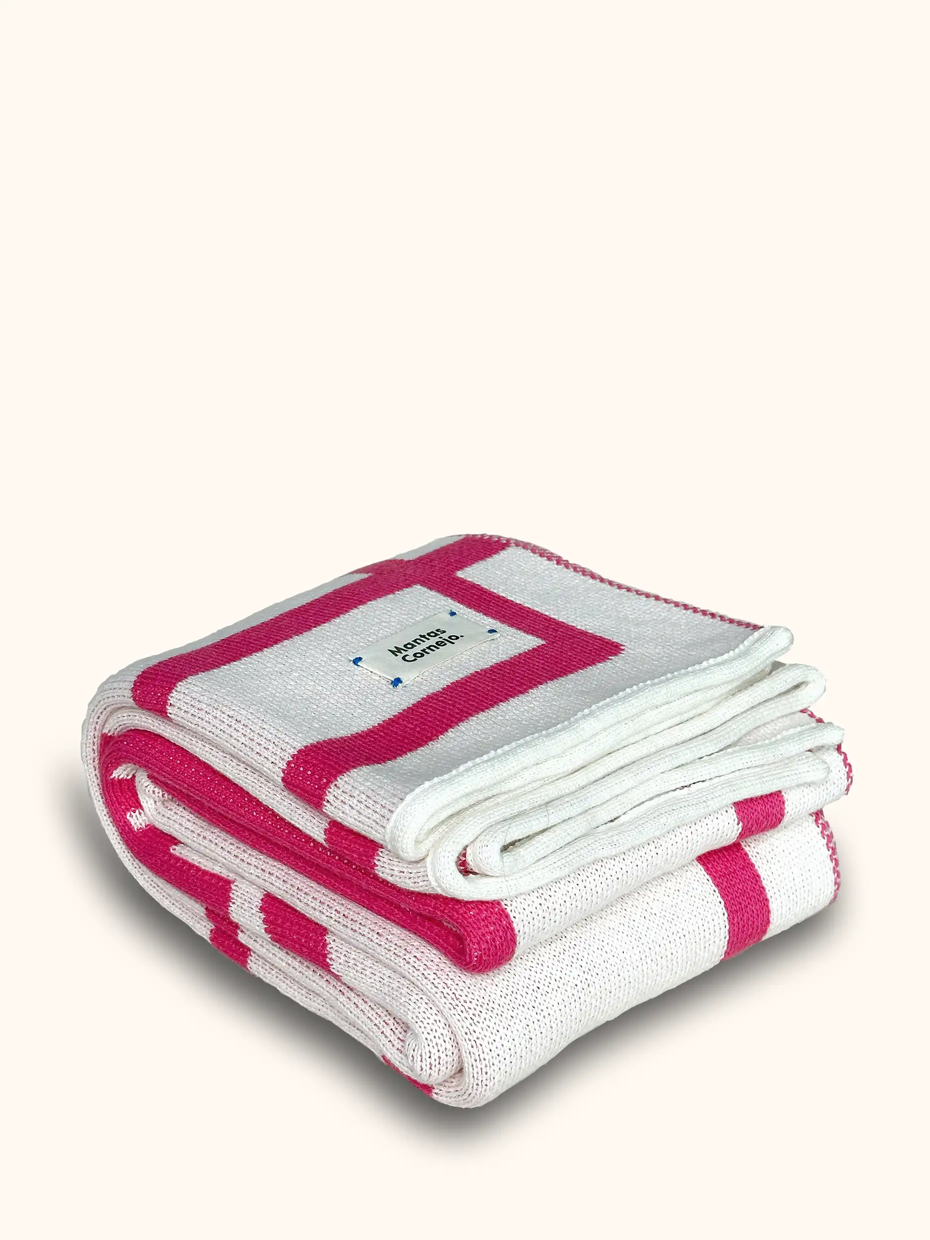 BRUTALISM THROW BLANKET FUCSIA