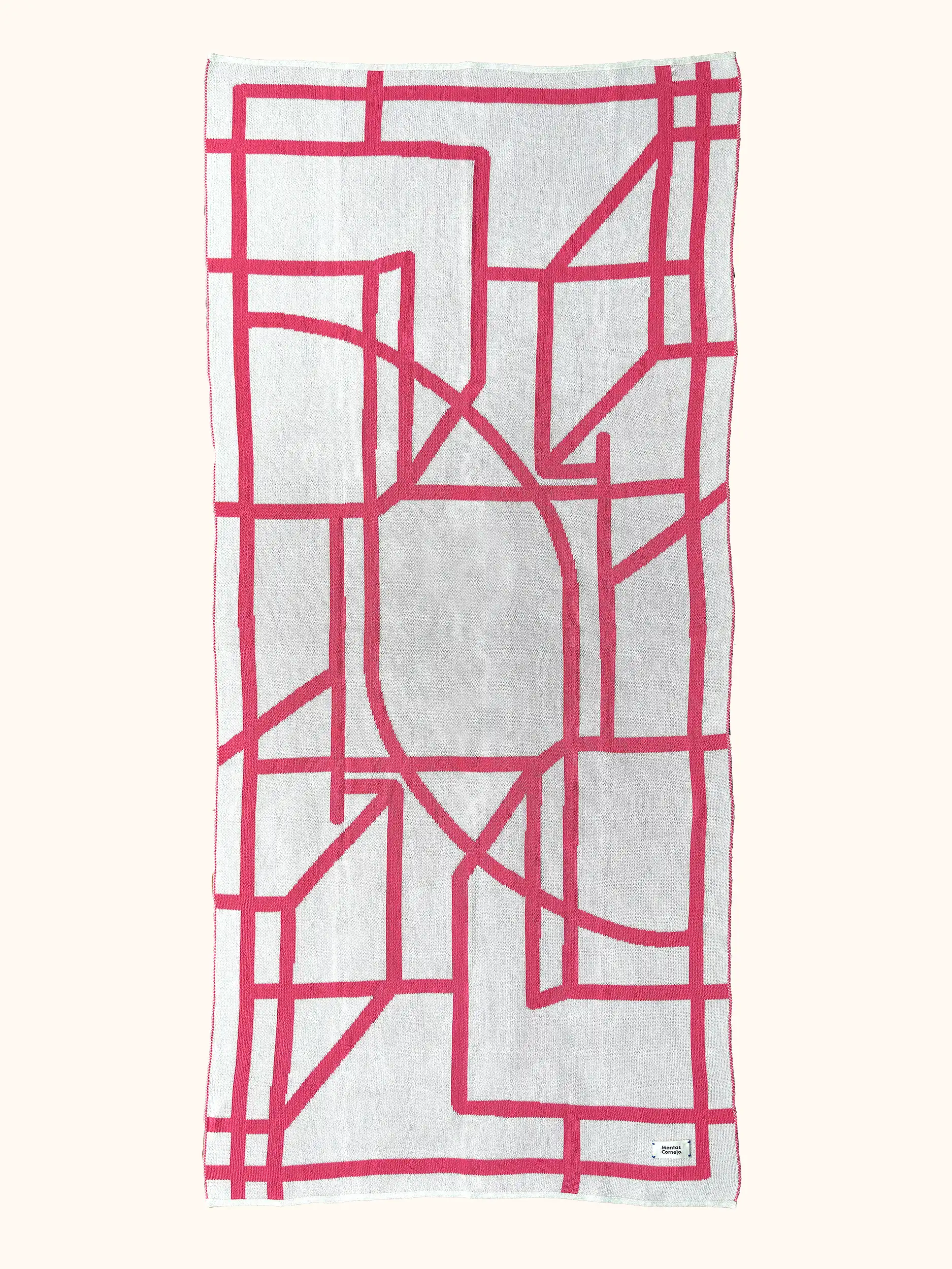 BRUTALISM THROW BLANKET FUCSIA