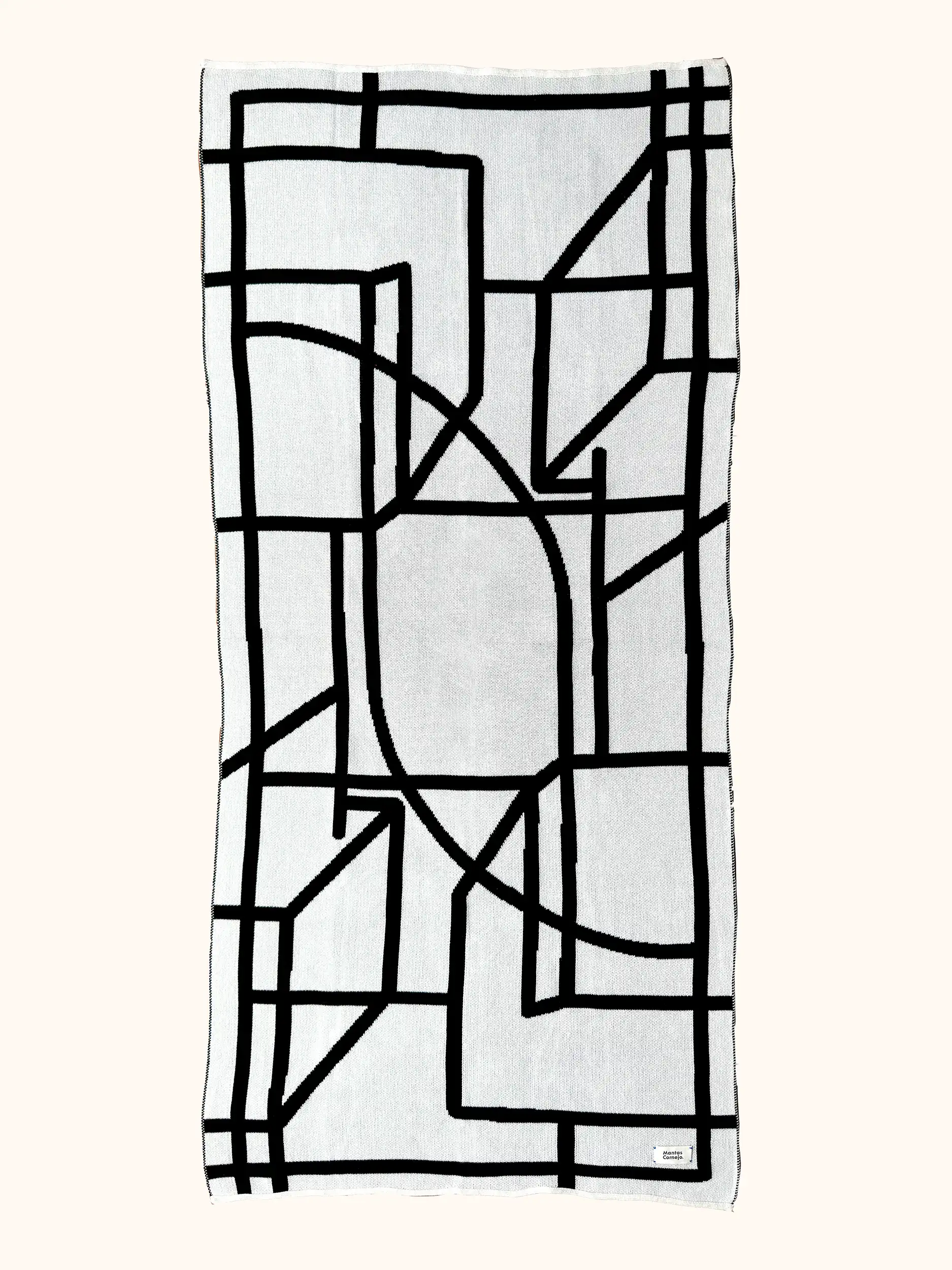 BRUTALISM THROW BLANKET BLACK
