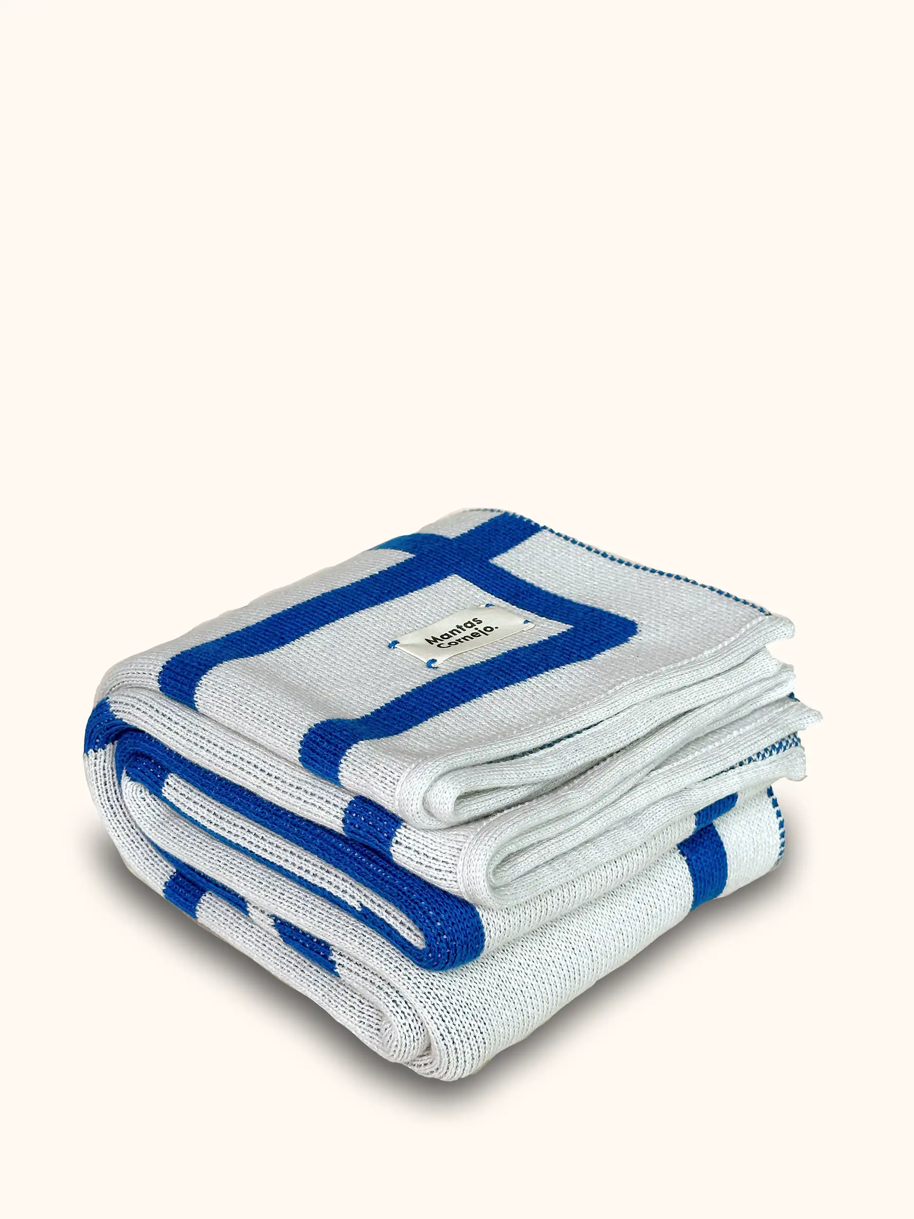 BRUTALISM THROW BLANKET BLUE
