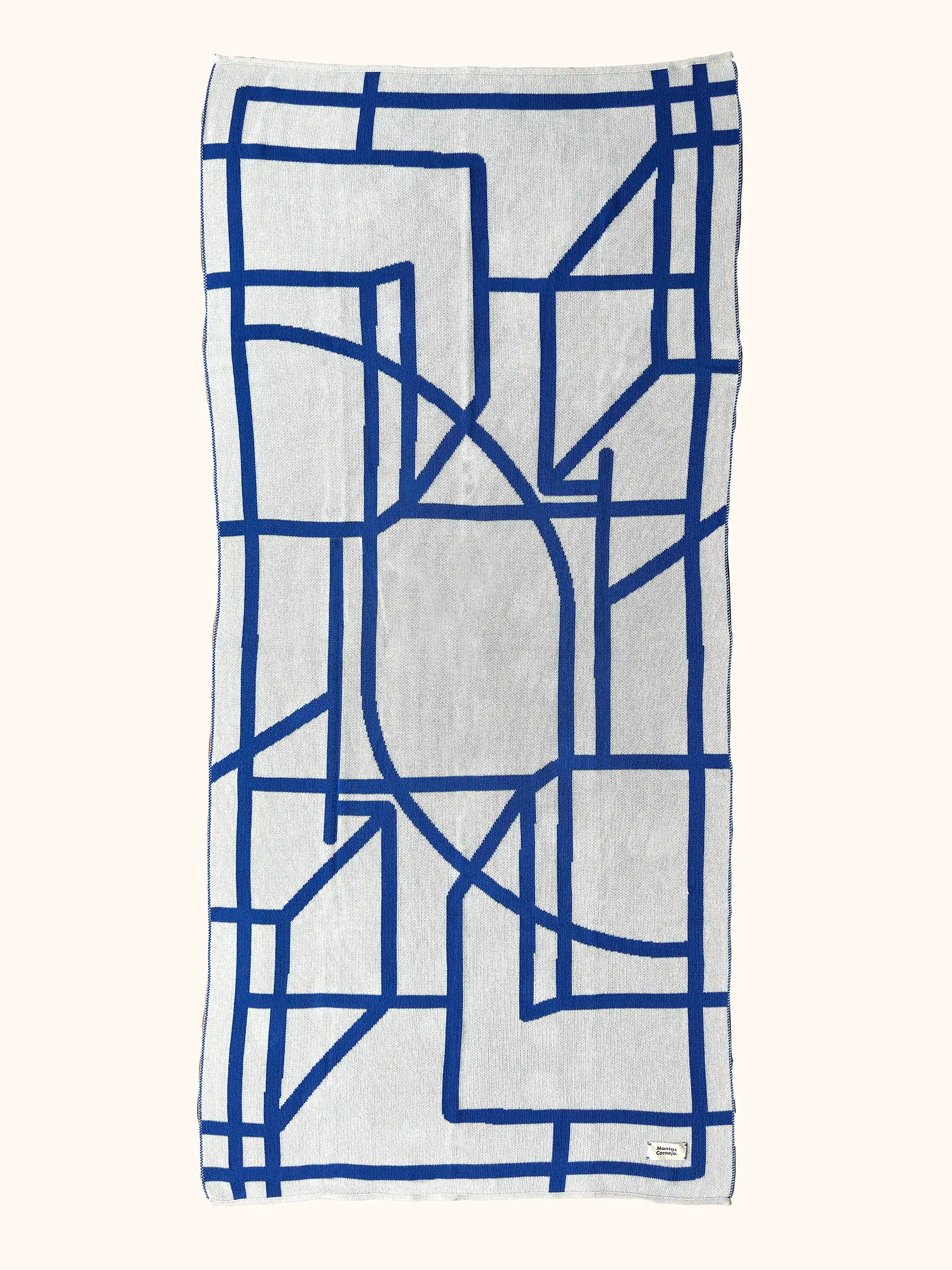 BRUTALISM THROW BLANKET BLUE